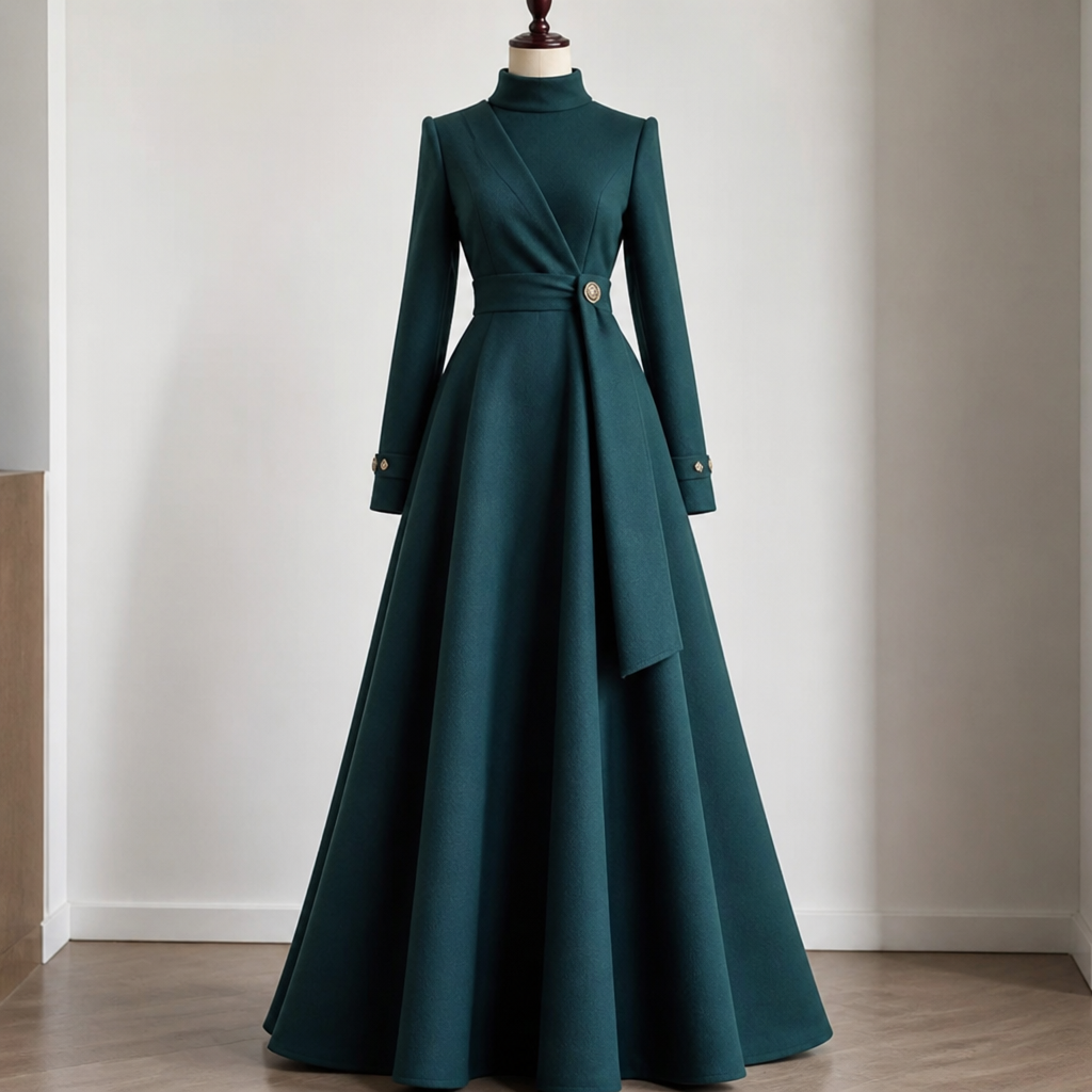 A Dress design, suitable for Winter. FJ fashion aesthetics. Current season is Winter in FJ.
photorealistic fashion design, A Dress design, suitable for Winter. FJ fashion aesthetics. Current season is Winter in FJ., just the design no text