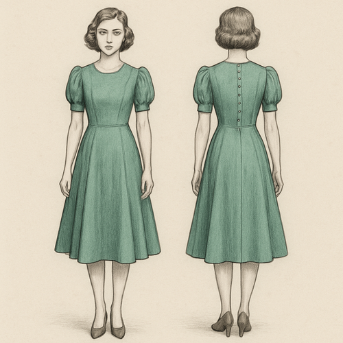 a modern greenish blue dress 
