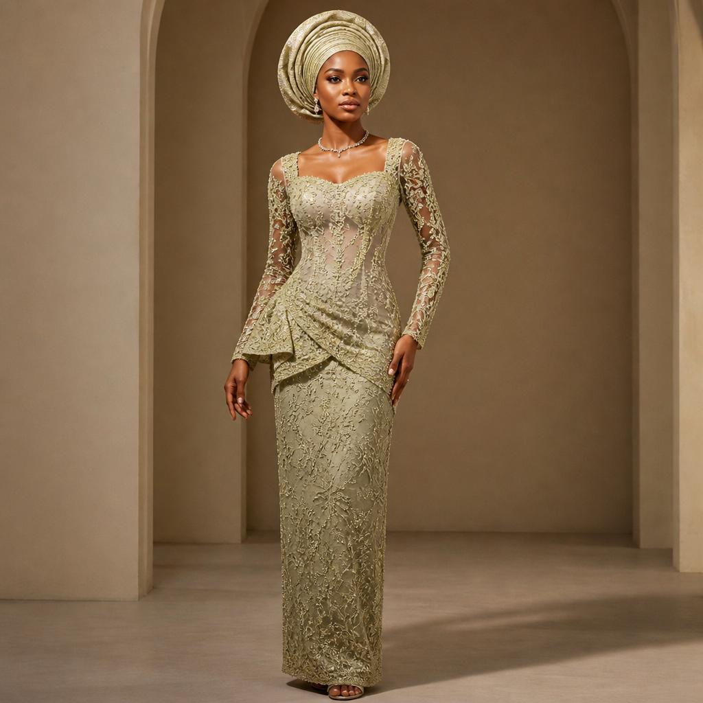 A Female Kebaya design, in Classic style. beaded outfit. Nigeria fashion aesthetics. Present it as professional fashion catalogue photography: the garment is the subject, shown full-length with editorial styling, neutral posing and tasteful, non-suggestive framing.
photorealistic fashion design, A Female Kebaya design, in Classic style. beaded outfit. Nigeria fashion aesthetics. Present it as professional fashion catalogue photography: the garment is the subject, shown full-length with editorial styling, neutral posing and tasteful, non-suggestive framing., classic style, just the design no text