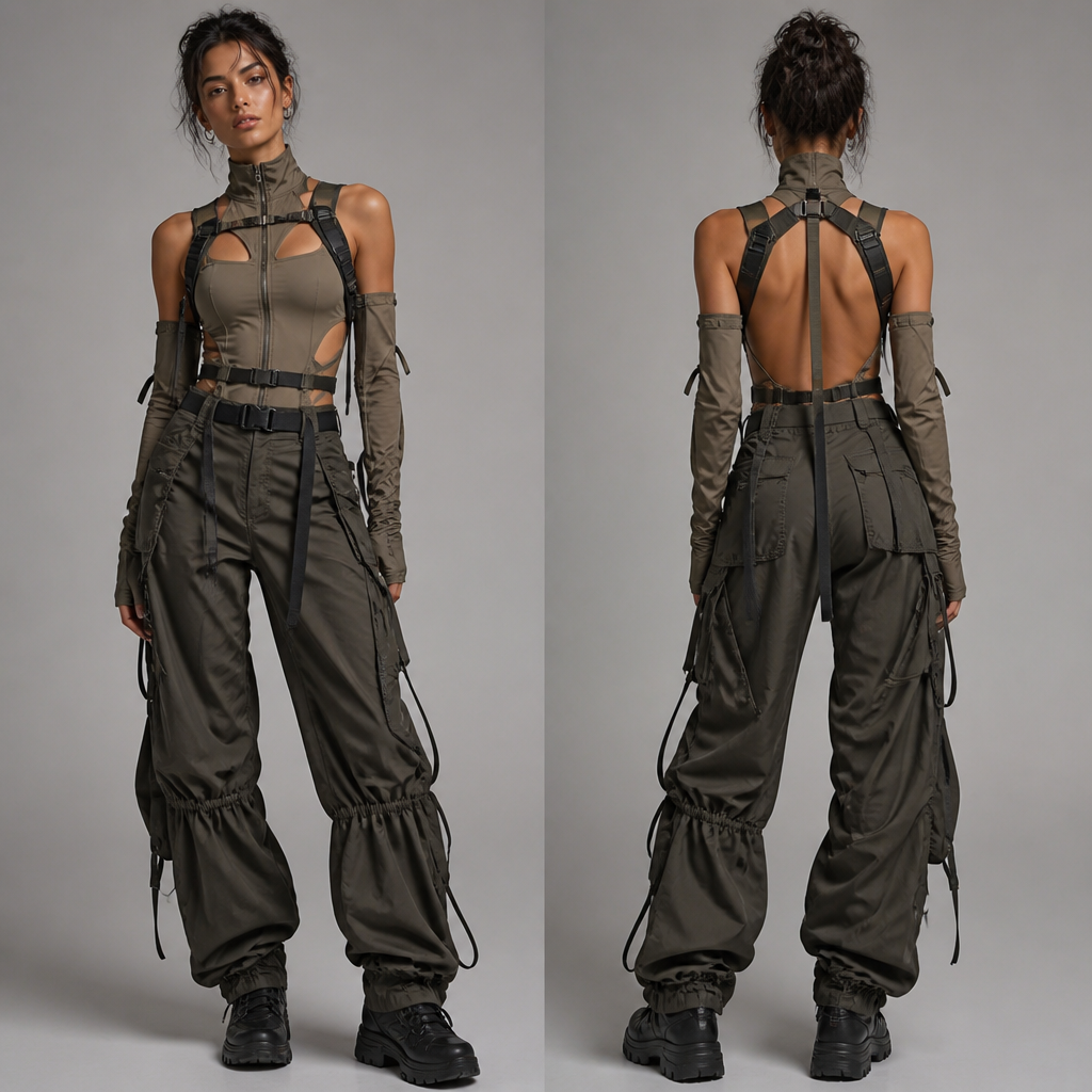 Classy , unique and sexy
photorealistic fashion design, Classy , unique and sexy, gorpcore style, just the design no text, show front and back