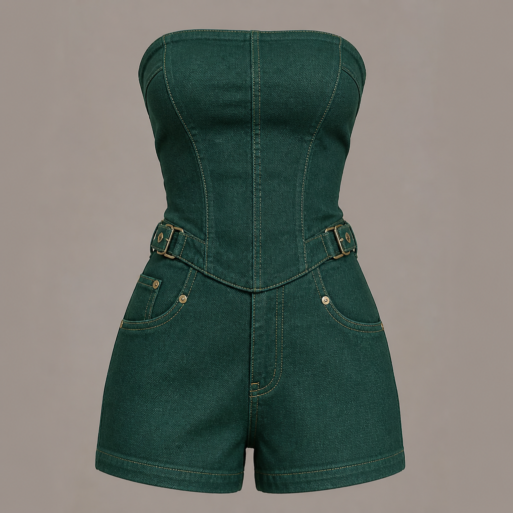 A Female Dress design, suitable for Summer. An emerald jort with made jean material. Nigeria fashion aesthetics.
photorealistic fashion design, A Female Dress design, suitable for Summer. An emerald jort with made jean material. Nigeria fashion aesthetics., just the design no text