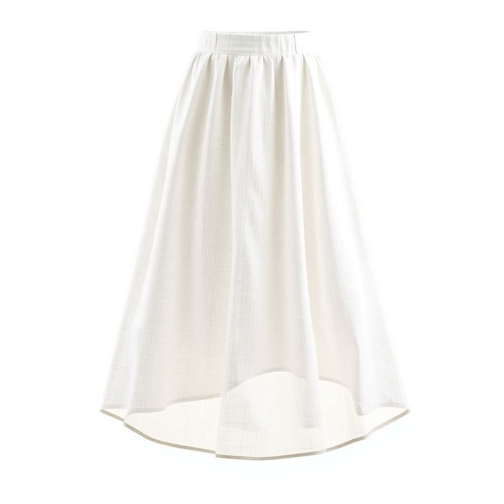 חצאית כותנה גרסה יוונית פשוטה מפשתן
Design an elegant, minimalist Greek-inspired cotton skirt featuring clean lines and a soft linen texture. The silhouette should effortlessly drape, highlighting simplicity and functionality. Incorporate understated details like a subtle, asymmetrical hem and a neutral palette, ensuring that the garment epitomizes refined beauty while remaining versatile and timeless in its appeal.