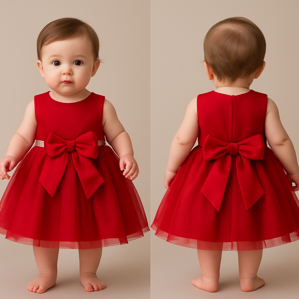 一歳の女の子着用画
赤いノンスリーブベビードレス
大きな赤いリボン
シルバーの装飾


一歳の女の子着用画
赤いノンスリーブベビードレス
大きな赤いリボン
シルバーの装飾
, show front and back