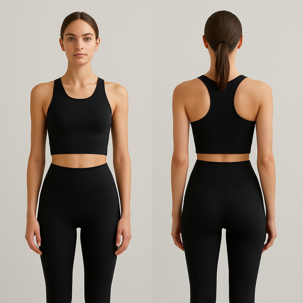 Gym wear
Gym wear , minimalist style, show front and back