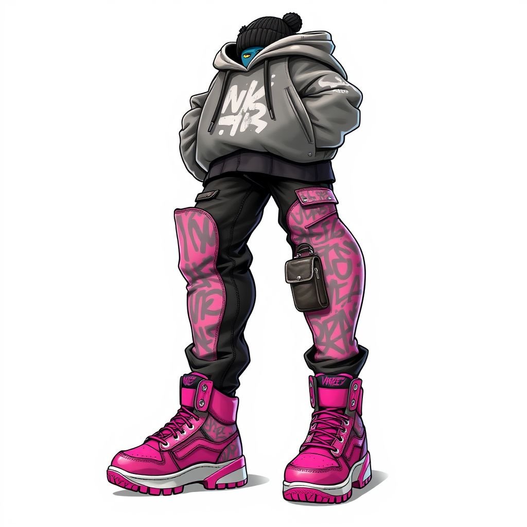 Pink thigh high sneaker shoe boots
Design an edgy streetwear ensemble featuring bold pink thigh-high sneaker shoe boots, adorned with urban graffiti patterns. Pair them with an oversized graphic hoodie, distressed cargo pants, and layered accessories like chunky chains and beanies. Incorporate a mix of textures, including faux leather and breathable mesh, for that ultimate street vibe.