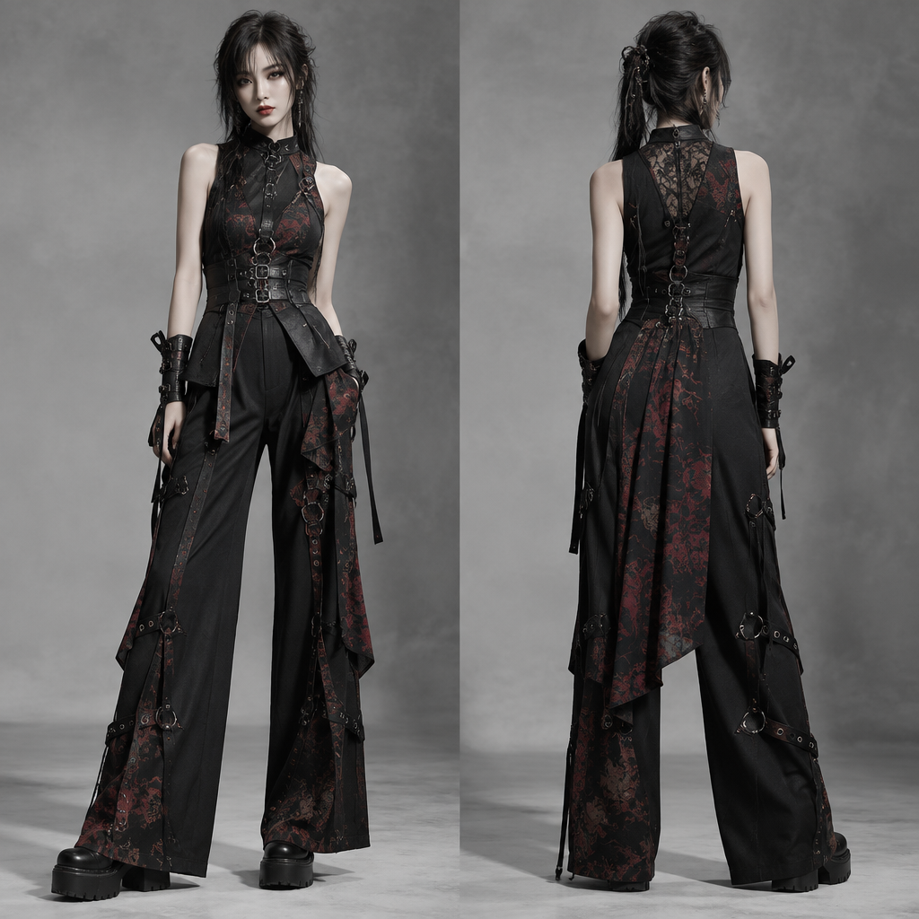 A Female Jumpsuit design, in Visual Kei style. SN fashion aesthetics. Present it as professional fashion catalogue photography: the garment is the subject, shown full-length with editorial styling, neutral posing and tasteful, non-suggestive framing.
photorealistic fashion design, A Female Jumpsuit design, in Visual Kei style. SN fashion aesthetics. Present it as professional fashion catalogue photography: the garment is the subject, shown full-length with editorial styling, neutral posing and tasteful, non-suggestive framing., visual_kei style, just the design no text