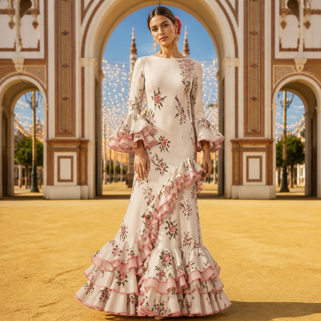 A Female fashion design. colocar este vestido en una modelo IA y de fondo la portada de la feria de abril de Sevilla 2026. Design with modest coverage.
photorealistic fashion design, A Female fashion design. colocar este vestido en una modelo IA y de fondo la portada de la feria de abril de Sevilla 2026. Design with modest coverage., just the design no text