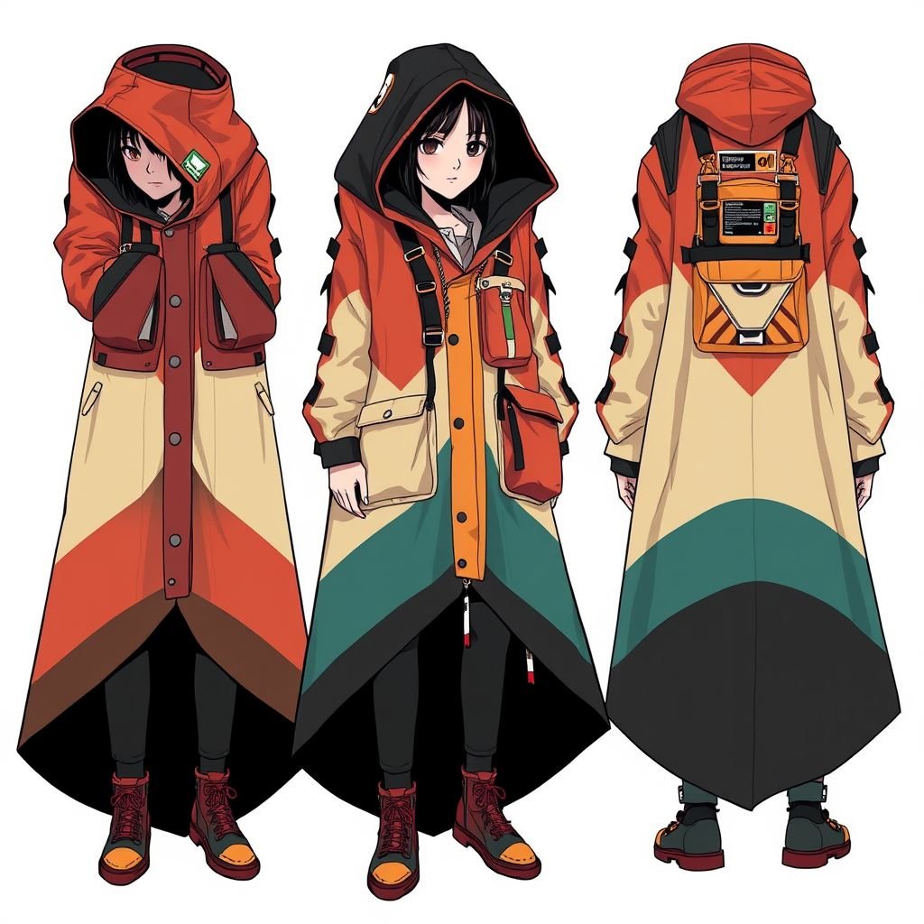 Oversized cloak
Design an oversized cloak that embodies the essence of urban streetwear. Think bold graphics and vibrant colors, with a relaxed silhouette. Incorporate unique layering techniques, featuring adjustable straps and unexpected pockets. Play with contrasting textures like glossy nylon and soft fleece, ensuring it’s both functional and fashion-forward for city explorers.