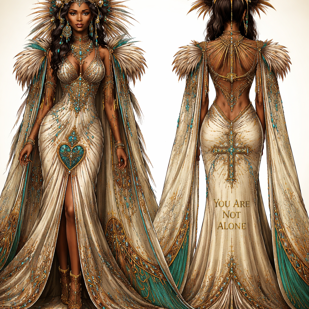 African, West Indies, middle eastern, Native American, rooted in Jesus, mental health awareness
African, West Indies, middle eastern, Native American, rooted in Jesus, mental health awareness , gatsby style, show front and back