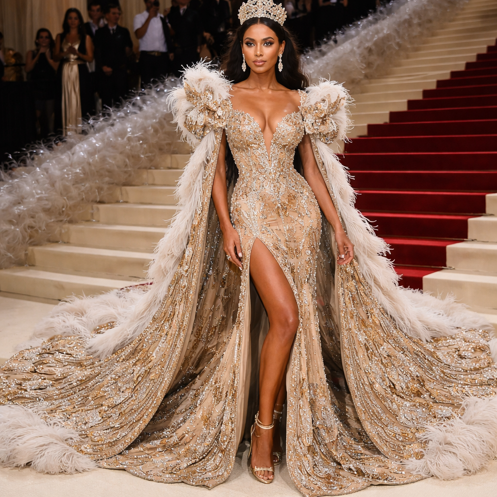 I want the best design ever made something royal and classy suit met gala and red carpet something make me win the fashion competition
I want the best design ever made something royal and classy suit met gala and red carpet something make me win the fashion competition