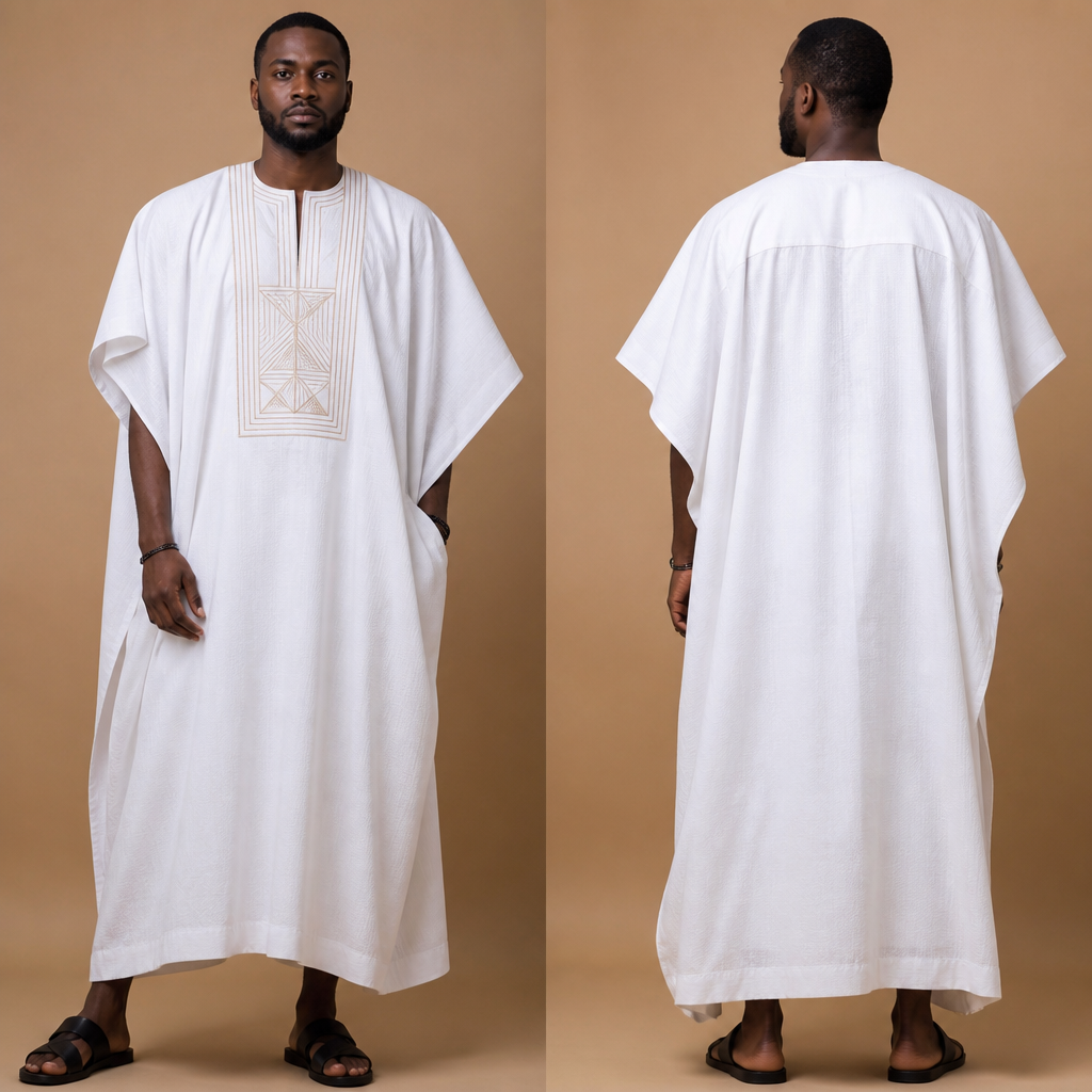 A Male Dress design, suitable for Summer. kaftan. Nigeria fashion aesthetics.
photorealistic fashion design, A Male Dress design, suitable for Summer. kaftan. Nigeria fashion aesthetics., just the design no text