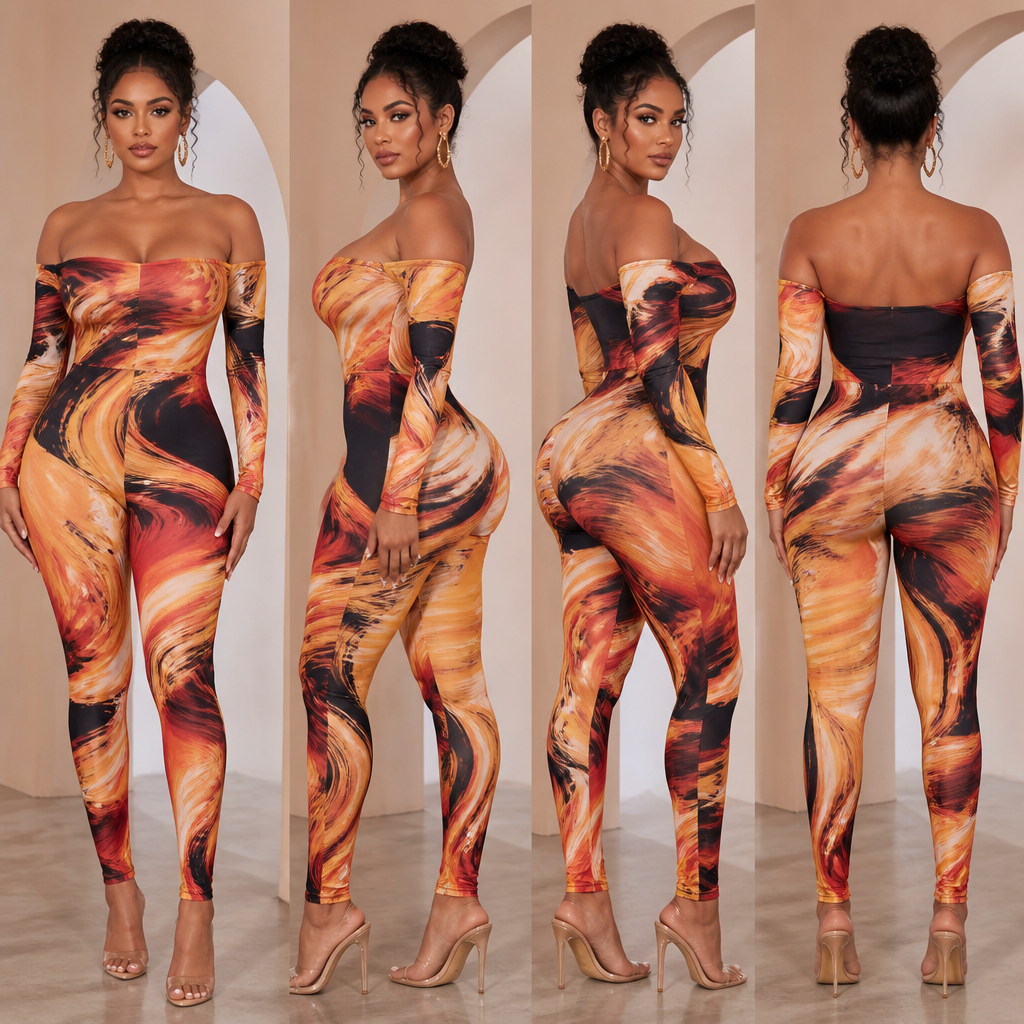 create sexy creative party night clubwear design bodycon
for Jumpsuit Off shoulder sleeve
Abstract Paint Swirl
front, two sides , back
african curvy girl model. Egypt fashion aesthetics.
photorealistic fashion design, create sexy creative party night clubwear design bodycon
for Jumpsuit Off shoulder sleeve
Abstract Paint Swirl
front, two sides , back
african curvy girl model. Egypt fashion aesthetics., just the design no text