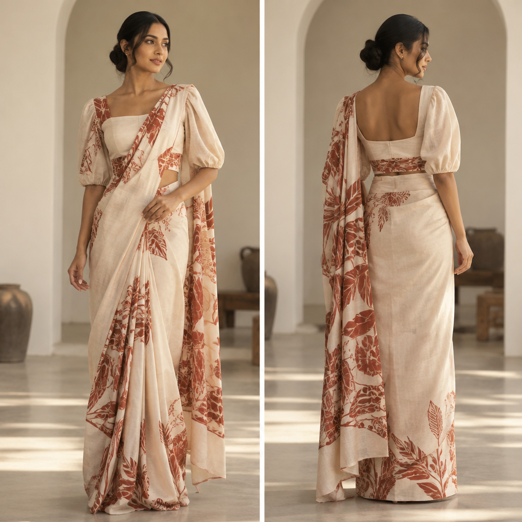 A Female Dress design, suitable for Summer. Consider Sri Lankan fashion — kandyan saree draping, batik prints; tropical-friendly fabrics. Present it as professional fashion catalogue photography: the garment is the subject, shown full-length with editorial styling, neutral posing and tasteful, non-suggestive framing.
photorealistic fashion design, A Female Dress design, suitable for Summer. Consider Sri Lankan fashion — kandyan saree draping, batik prints; tropical-friendly fabrics. Present it as professional fashion catalogue photography: the garment is the subject, shown full-length with editorial styling, neutral posing and tasteful, non-suggestive framing., just the design no text