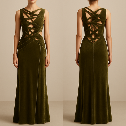 I want a beautiful “Daraaa” in the Gulf, which has cuts and cuts, but with only one raw material. I want it to have many cuts, bindings and cuts on top. I want it to be simple from below. I want cuts, breaks and bindings in one color, olive color, and the raw material is velvet.

