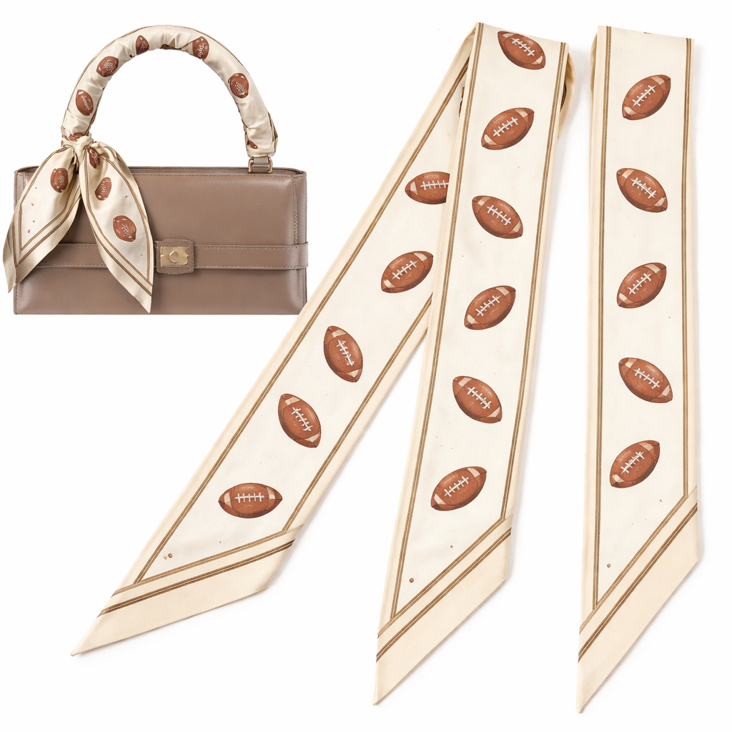 Design a silk scarf thanks 5x 86cm to be wrapped on the handle of a purse.
No logos or any school relation but a collegiate feel. Make it footballs . Way more simple and tailored just football
Ivory with feminine sporty touch without being sweet
Design a silk scarf thanks 5x 86cm to be wrapped on the handle of a purse.
No logos or any school relation but a collegiate feel. Make it footballs . Way more simple and tailored just football
Ivory with feminine sporty touch without being sweet, classic style, show front and back