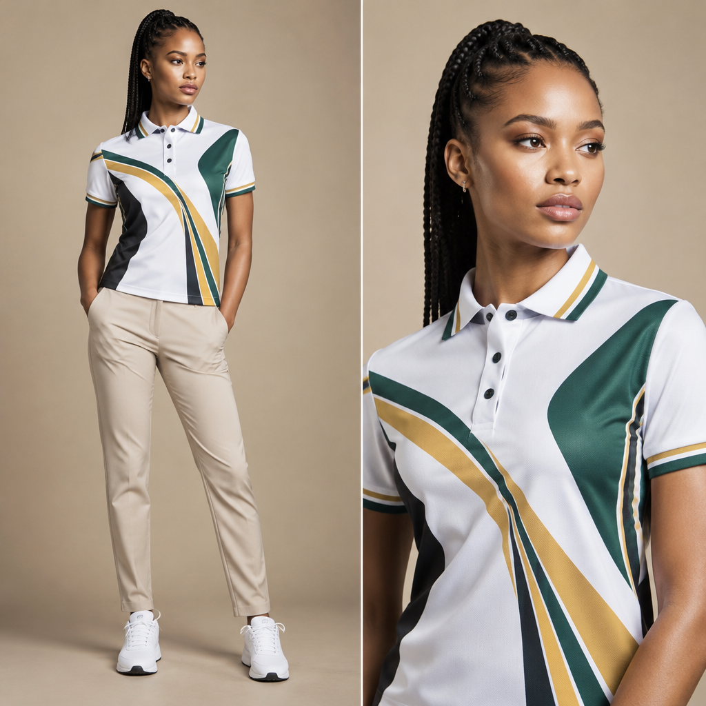 A Top design. golf shirt. South Africa fashion aesthetics. Present it as professional fashion catalogue photography: the garment is the subject, shown full-length with editorial styling, neutral posing and tasteful, non-suggestive framing.
photorealistic fashion design, A Top design. golf shirt. South Africa fashion aesthetics. Present it as professional fashion catalogue photography: the garment is the subject, shown full-length with editorial styling, neutral posing and tasteful, non-suggestive framing., just the design no text