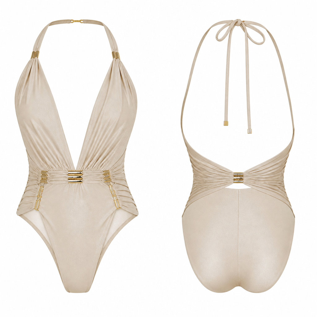 A Female Swimwear design. Costume Lingerie. Israel fashion aesthetics.
photorealistic fashion design, A Female Swimwear design. Costume Lingerie. Israel fashion aesthetics., just the design no text, show front and back