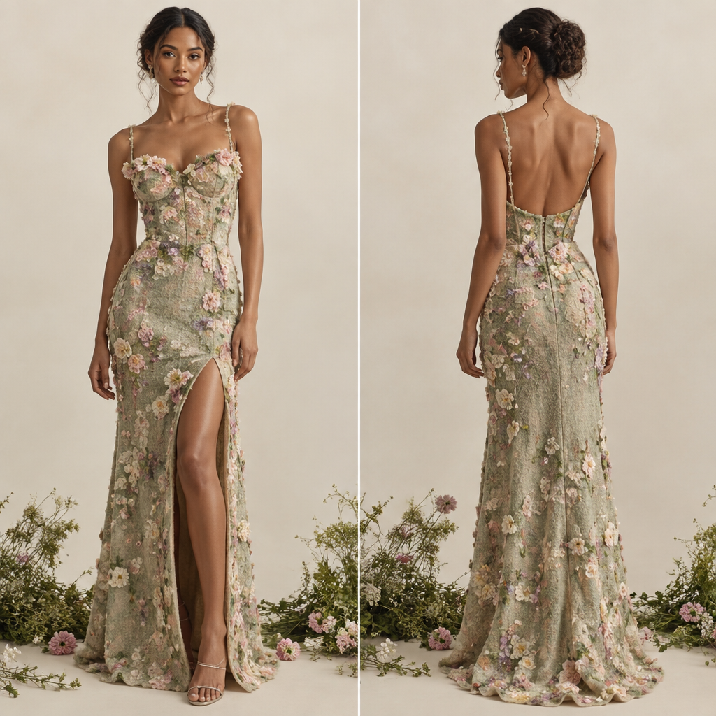 A Dress design, made of Wool, with a rich, textured surface, with a Tailored silhouette, with a minimal-coverage cut, in a Pastels color palette, for Party, in Cottagecore + Elegant + Glamorous style, shown on a model with brown skin and a tall figure Present it as professional fashion catalogue photography: the garment is the subject, shown full-length with editorial styling, neutral posing and tasteful, non-suggestive framing.
photorealistic fashion design, A Dress design, made of Wool, with a rich, textured surface, with a Tailored silhouette, with a minimal-coverage cut, in a Pastels color palette, for Party, in Cottagecore + Elegant + Glamorous style, shown on a model with brown skin and a tall figure Present it as professional fashion catalogue photography: the garment is the subject, shown full-length with editorial styling, neutral posing and tasteful, non-suggestive framing., cottagecore style, just the design no text, show front and back