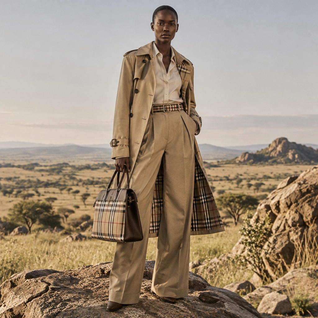 burberry. South Africa fashion aesthetics. Present it as professional fashion catalogue photography: the garment is the subject, shown full-length with editorial styling, neutral posing and tasteful, non-suggestive framing.
photorealistic fashion design, burberry. South Africa fashion aesthetics. Present it as professional fashion catalogue photography: the garment is the subject, shown full-length with editorial styling, neutral posing and tasteful, non-suggestive framing., just the design no text