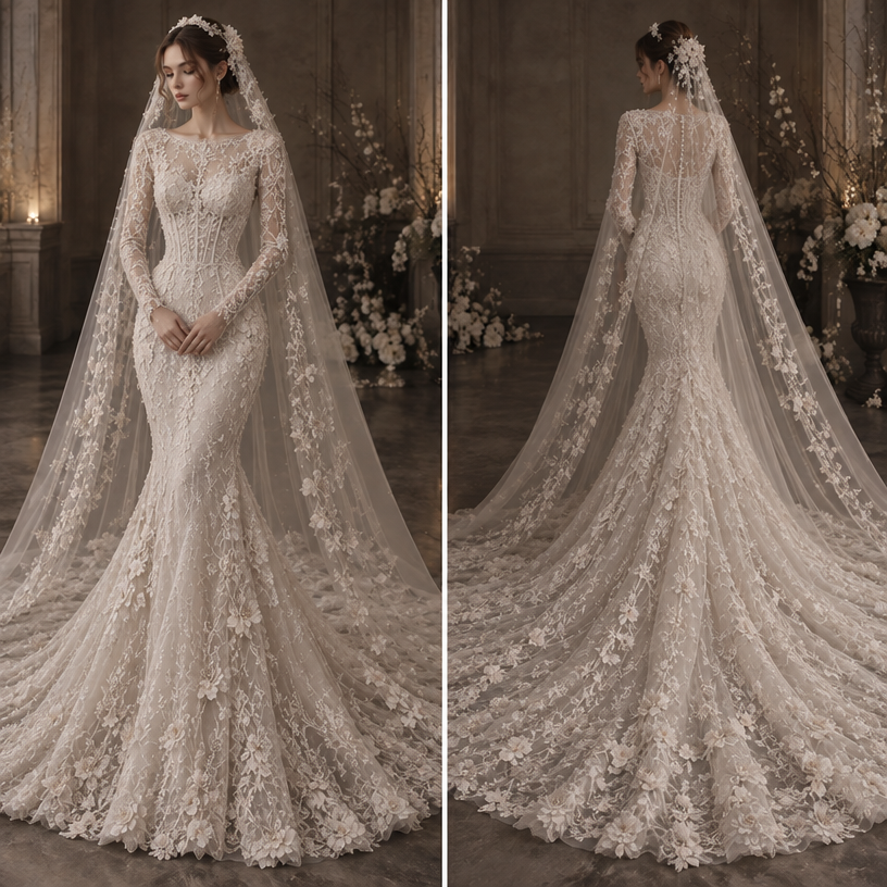 Make the embroidery and flowers less intense -“don’t expose the shoulders
edit the attached fashion design with these instructions: Make the embroidery and flowers less intense -“don’t expose the shoulders. keep it photorealistic, just the design no text