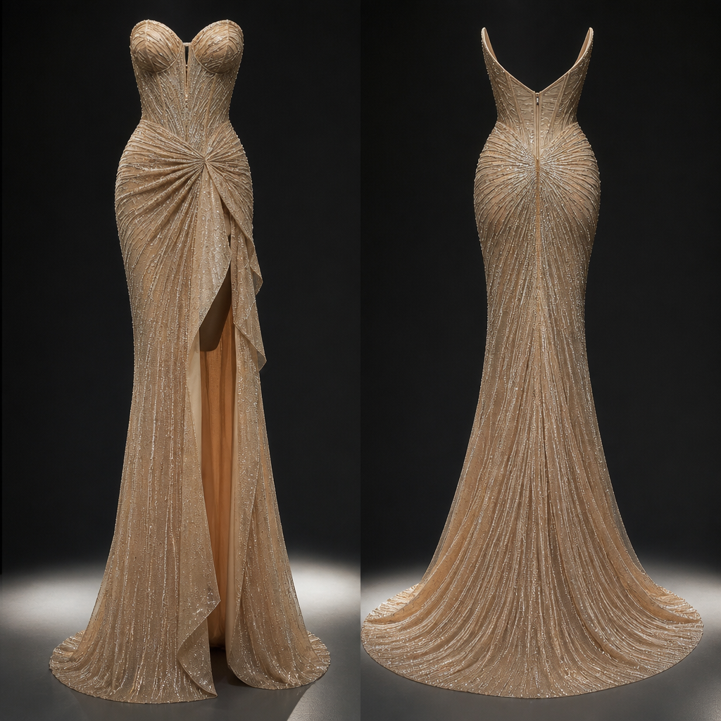 Classy , couture
photorealistic fashion design, Classy , couture , glamorous style, just the design no text, show front and back