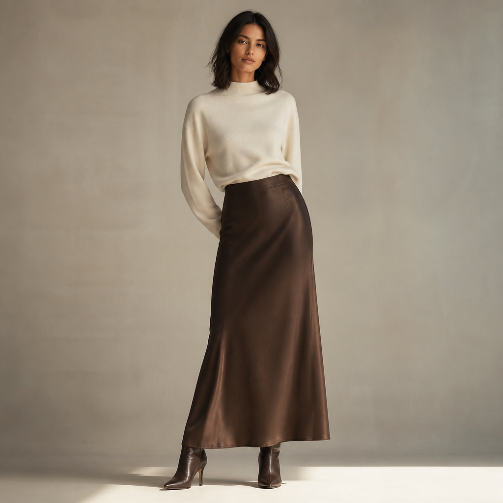 A Female Skirt design. Consider American fashion — diverse and trend-driven, casual-cool, athleisure influence, regional variety from NYC sophistication to LA relaxed. Current season is Autumn in United States. Present it as professional fashion catalogue photography: the garment is the subject, shown full-length with editorial styling, neutral posing and tasteful, non-suggestive framing.
photorealistic fashion design, A Female Skirt design. Consider American fashion — diverse and trend-driven, casual-cool, athleisure influence, regional variety from NYC sophistication to LA relaxed. Current season is Autumn in United States. Present it as professional fashion catalogue photography: the garment is the subject, shown full-length with editorial styling, neutral posing and tasteful, non-suggestive framing., just the design no text