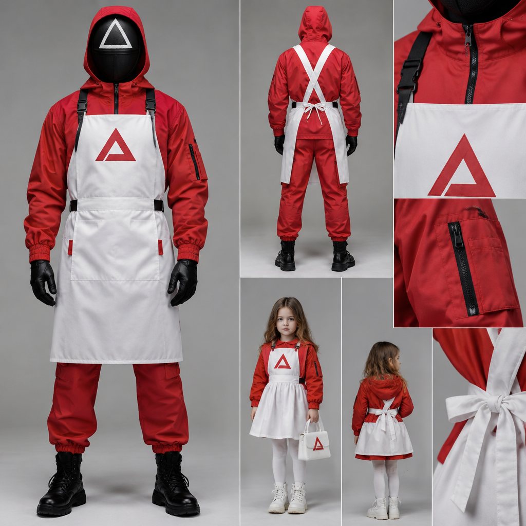A Male Top design. охранник из игры кальмара треугольник фартук хирургический белый мода одежды маленькая девочка милана город Уфы платье куртка 🧥🔺 Present it as professional fashion catalogue photography: the garment is the subject, shown full-length with editorial styling, neutral posing and tasteful, non-suggestive framing.
photorealistic fashion design, A Male Top design. охранник из игры кальмара треугольник фартук хирургический белый мода одежды маленькая девочка милана город Уфы платье куртка 🧥🔺 Present it as professional fashion catalogue photography: the garment is the subject, shown full-length with editorial styling, neutral posing and tasteful, non-suggestive framing., just the design no text