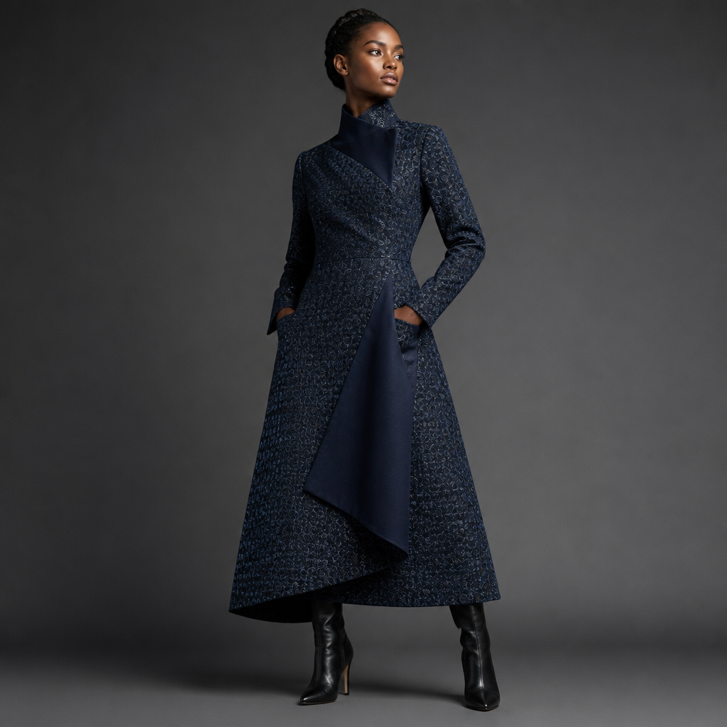 A Female fashion design. Consider South African fashion — diverse multicultural styles, Shweshwe prints, modern Afro-chic. Current season is Winter in South Africa.
photorealistic fashion design, A Female fashion design. Consider South African fashion — diverse multicultural styles, Shweshwe prints, modern Afro-chic. Current season is Winter in South Africa., just the design no text