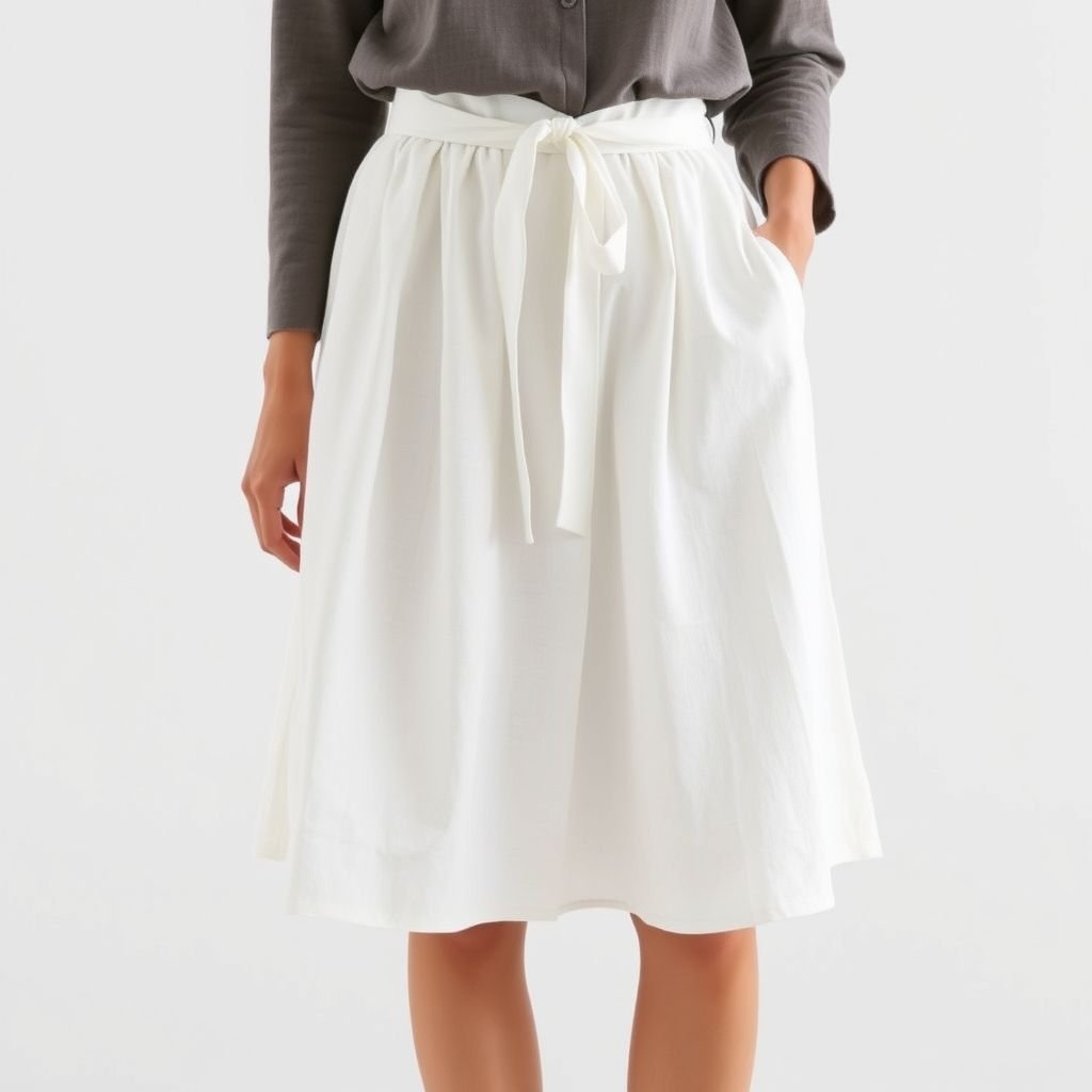 חצאית כותנה גרסה יוונית פשוטה מפשתן
Design a minimalist Greek-inspired cotton skirt, crafted from light, breathable linen. The silhouette embraces simplicity with clean lines and subtle draping, evoking classic elegance. Monochromatic tones enhance its airy feel, while a discreet waist tie adds refinement. Perfect for effortless style, merging tradition with contemporary minimalism in every step.