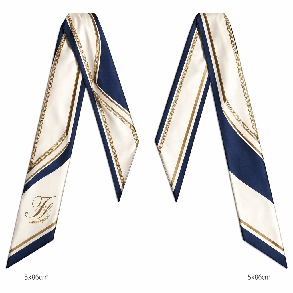 Design a silk scarf thanks 5x 86cm to be wrapped on the handle of a purse.
This is for a collegiate graduation ceremony. No logos or any school relation. Let’s make it simple and tailored. Let’s have JF be the initials. It’s like a sorority social club. Sophisticated and Jolie Franc edition. Make it tailored and simple with l
Design a silk scarf thanks 5x 86cm to be wrapped on the handle of a purse.
This is for a collegiate graduation ceremony. No logos or any school relation. Let’s make it simple and tailored. Let’s have JF be the initials. It’s like a sorority social club. Sophisticated and Jolie Franc edition. Make it tailored and simple with l, classic style, show front and back