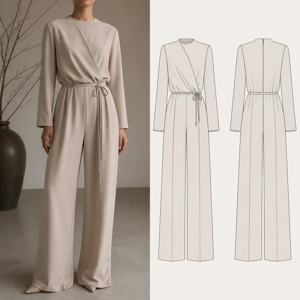 A Female Jumpsuit design. želim neki kombinezon u japandi stilu sličan ovome na slici koju sam ubacila. RS fashion aesthetics. Design with modest coverage.
photorealistic fashion design, A Female Jumpsuit design. želim neki kombinezon u japandi stilu sličan ovome na slici koju sam ubacila. RS fashion aesthetics. Design with modest coverage., just the design no text
