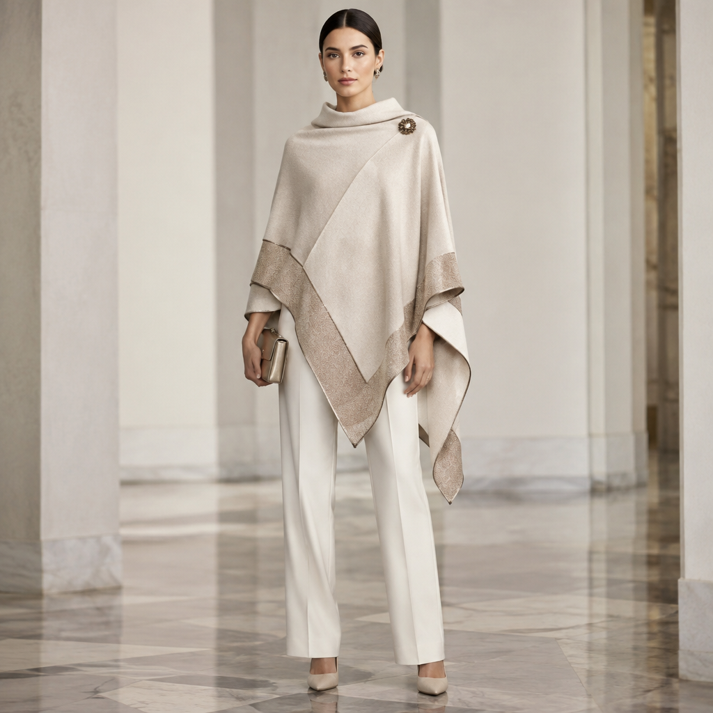 A Female Poncho design, in Formal style. IQ fashion aesthetics. Present it as professional fashion catalogue photography: the garment is the subject, shown full-length with editorial styling, neutral posing and tasteful, non-suggestive framing.
photorealistic fashion design, A Female Poncho design, in Formal style. IQ fashion aesthetics. Present it as professional fashion catalogue photography: the garment is the subject, shown full-length with editorial styling, neutral posing and tasteful, non-suggestive framing., formal style, just the design no text