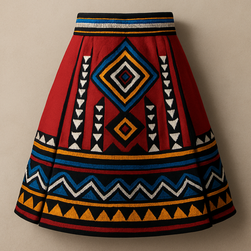Design a skirt inspired from the Xhosa tribe traditional clothes 
