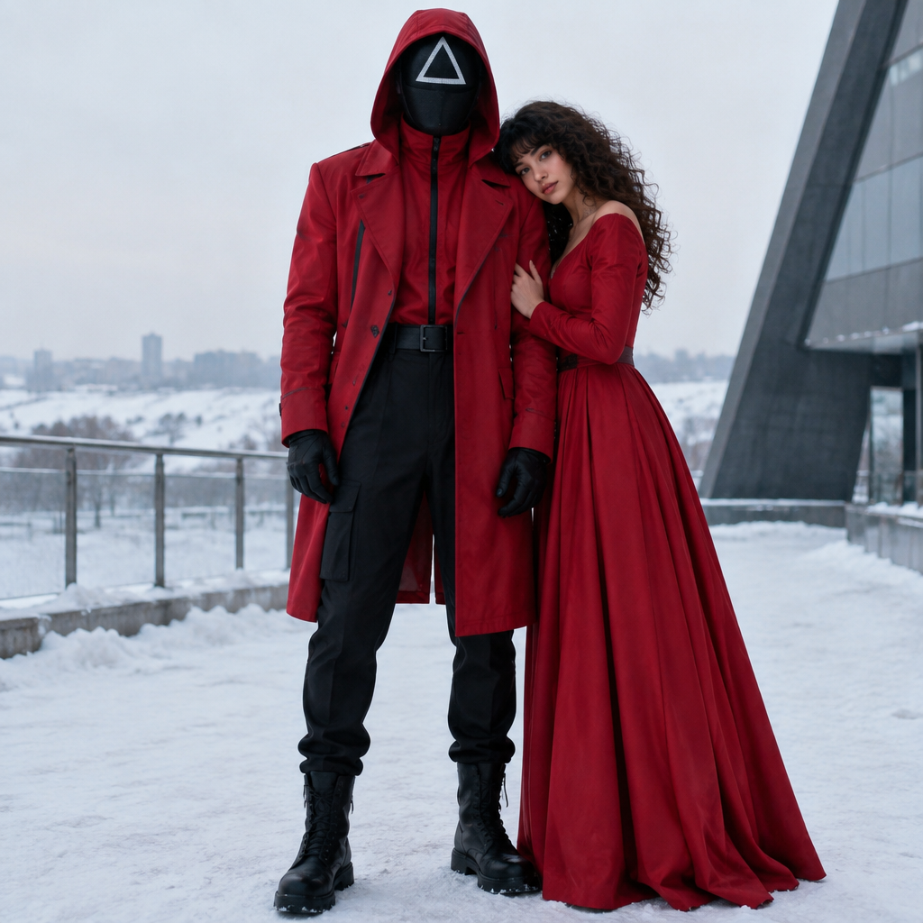 A Male Top design. охранник из игры кальмара треугольник🔺 пиджак модный зимный волосы кудрявые модная одежди зимы Уфе милана обняла его платье 👗 Present it as professional fashion catalogue photography: the garment is the subject, shown full-length with editorial styling, neutral posing and tasteful, non-suggestive framing.
photorealistic fashion design, A Male Top design. охранник из игры кальмара треугольник🔺 пиджак модный зимный волосы кудрявые модная одежди зимы Уфе милана обняла его платье 👗 Present it as professional fashion catalogue photography: the garment is the subject, shown full-length with editorial styling, neutral posing and tasteful, non-suggestive framing., just the design no text