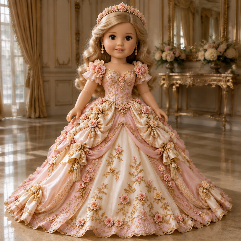 American girl doll
edit the attached fashion design with these instructions: American girl doll. keep it photorealistic, just the design no text