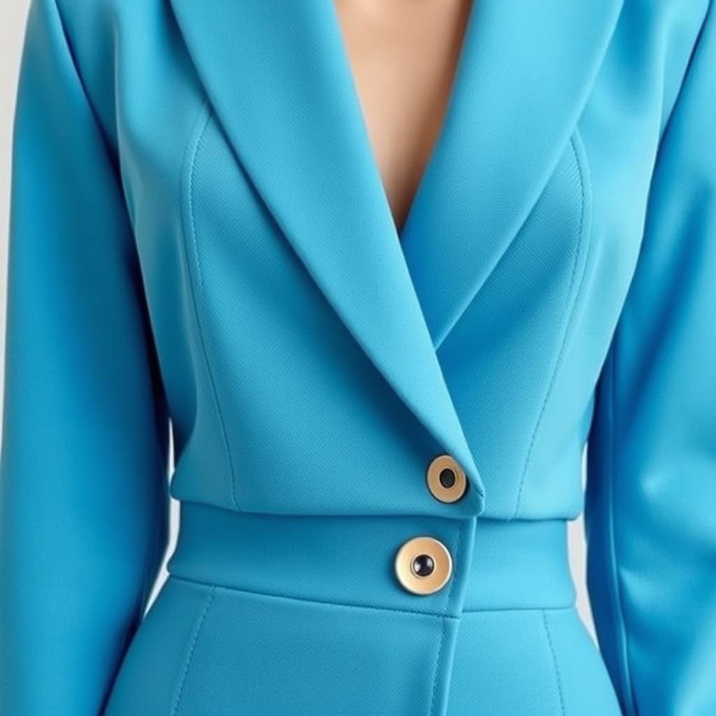 En kostuum pak in het hemels bleu maar speciaal
Ontwerp een kostuum in hemelsblauw, met een moderne snit en onverwachte details. Denk aan asymmetrische revers, een innovatieve stofmix met subtiele glans en ingeweven sterrenpatronen. Maak de broek cropped met een hoge taille en voeg een zijden sjaal in contrasterend goud toe voor een luxe finishing touch.