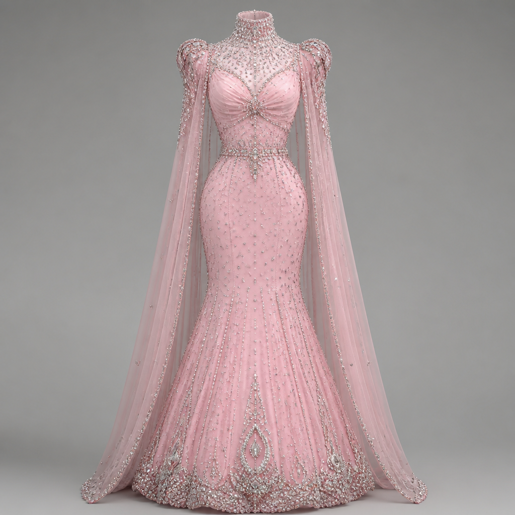 Pink with crystals
photorealistic fashion design, Pink with crystals , vintage style, just the design no text