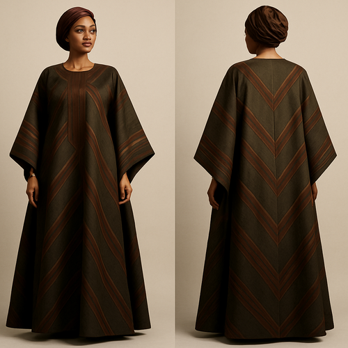Create a shadda boubou for women that's the first of its kind, unique, classy, and sophisticated in design.