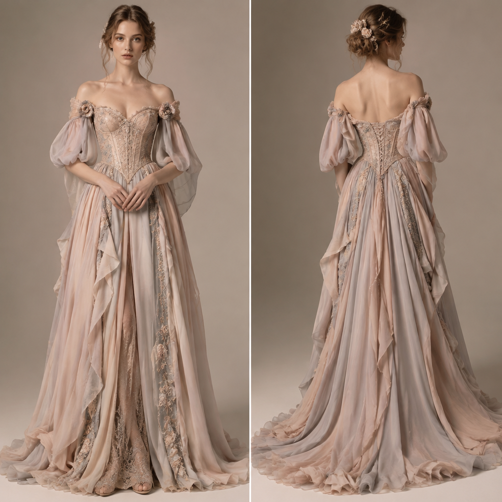 A Female Dress design, with a light, flowing drape, with a minimal-coverage cut, in a Pastels color palette, suitable for Fall, shown on a model with fair skin. فستان مستوي من الفكتورية. SD fashion aesthetics. Present it as professional fashion catalogue photography: the garment is the subject, shown full-length with editorial styling, neutral posing and tasteful, non-suggestive framing.
photorealistic fashion design, A Female Dress design, with a light, flowing drape, with a minimal-coverage cut, in a Pastels color palette, suitable for Fall, shown on a model with fair skin. فستان مستوي من الفكتورية. SD fashion aesthetics. Present it as professional fashion catalogue photography: the garment is the subject, shown full-length with editorial styling, neutral posing and tasteful, non-suggestive framing., just the design no text