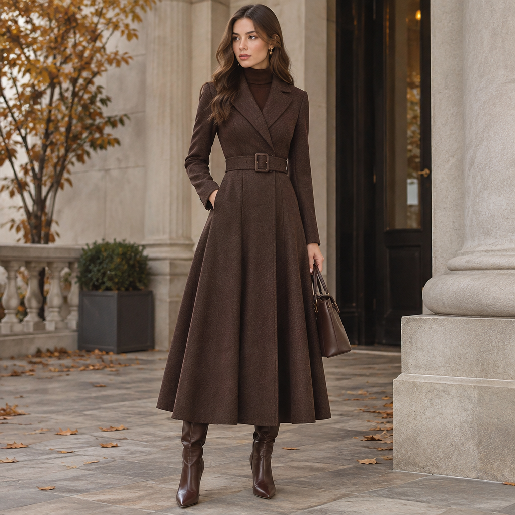 A Female Dress design, suitable for Fall. IQ fashion aesthetics. Current season is Autumn in IQ. Present it as professional fashion catalogue photography: the garment is the subject, shown full-length with editorial styling, neutral posing and tasteful, non-suggestive framing.
photorealistic fashion design, A Female Dress design, suitable for Fall. IQ fashion aesthetics. Current season is Autumn in IQ. Present it as professional fashion catalogue photography: the garment is the subject, shown full-length with editorial styling, neutral posing and tasteful, non-suggestive framing., just the design no text