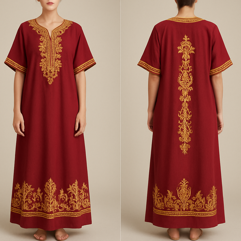 Algerian house dress

Algerian house dress, traditional style, show front and back