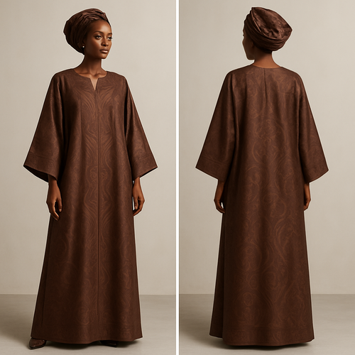 Create a shadda boubou for women that's the first of its kind, unique, classy, and sophisticated in design.