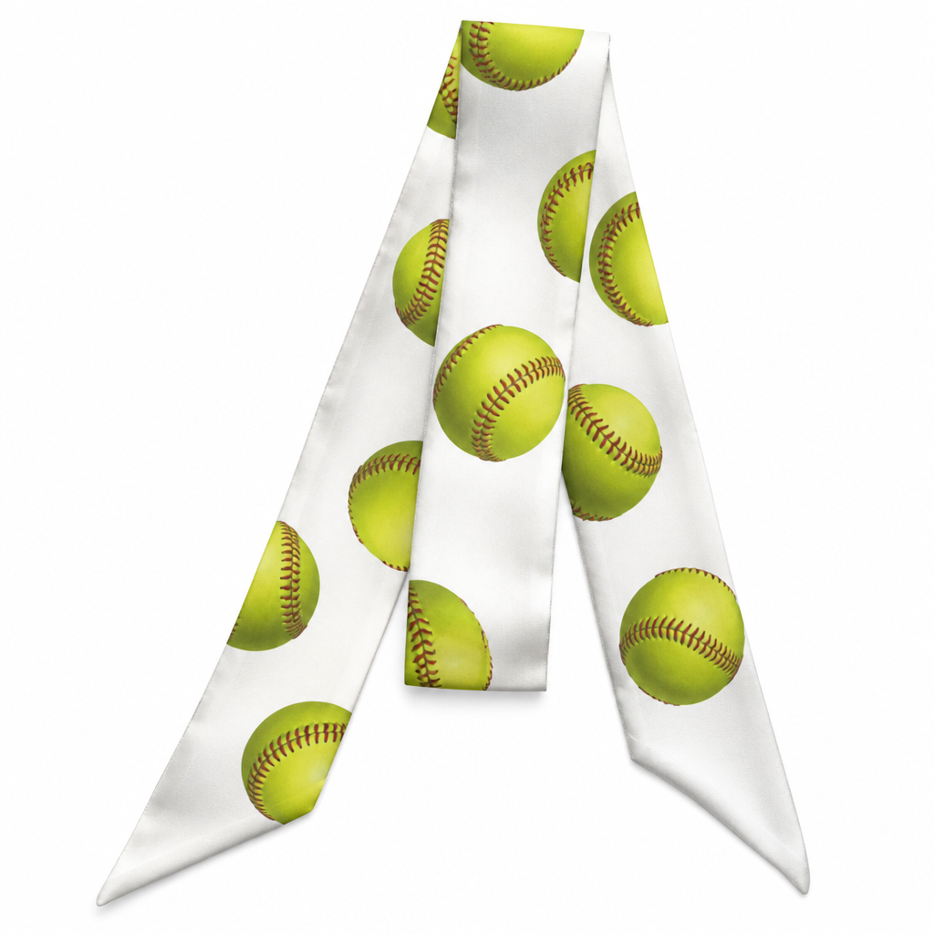 Design a silk twilly that has classic women’s softballs with a white background. The ball have to be like they really are green/yellow with red stitching
photorealistic fashion design, Design a silk twilly that has classic women’s softballs with a white background. The ball have to be like they really are green/yellow with red stitching, classic style, just the design no text